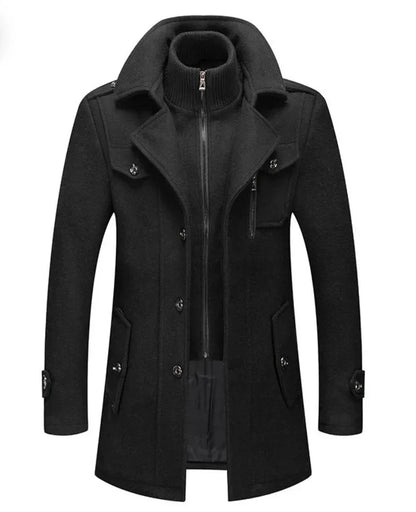Men's wool coat pyjama lining