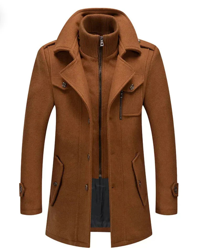 Men's wool coat pyjama lining