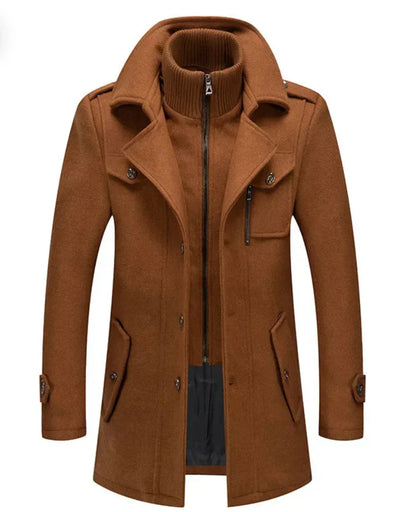 Men's wool coat pyjama lining
