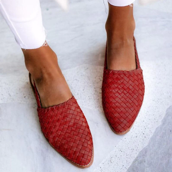 Women's Braided Elegant Slingback Ballerinas