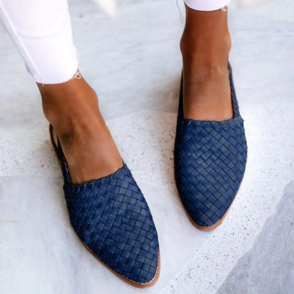 Women's Braided Elegant Slingback Ballerinas