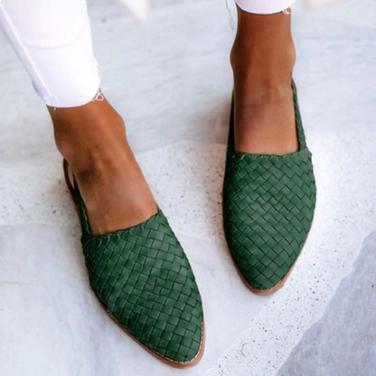 Women's Braided Elegant Slingback Ballerinas