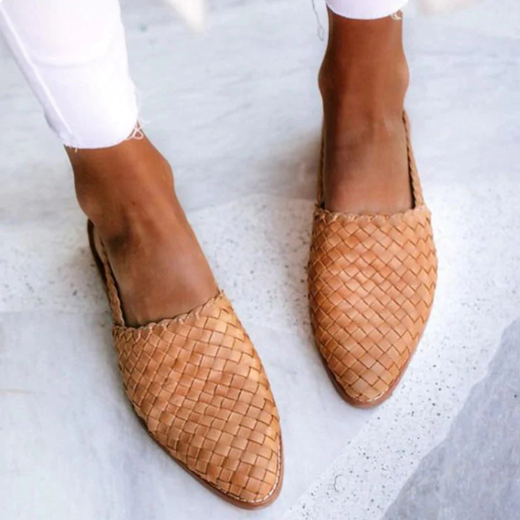 Women's Braided Elegant Slingback Ballerinas