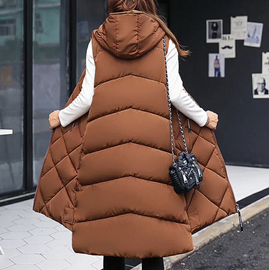 Kuschelige Winterjacke Kapuze Reißverschluss - IdealeKleiden