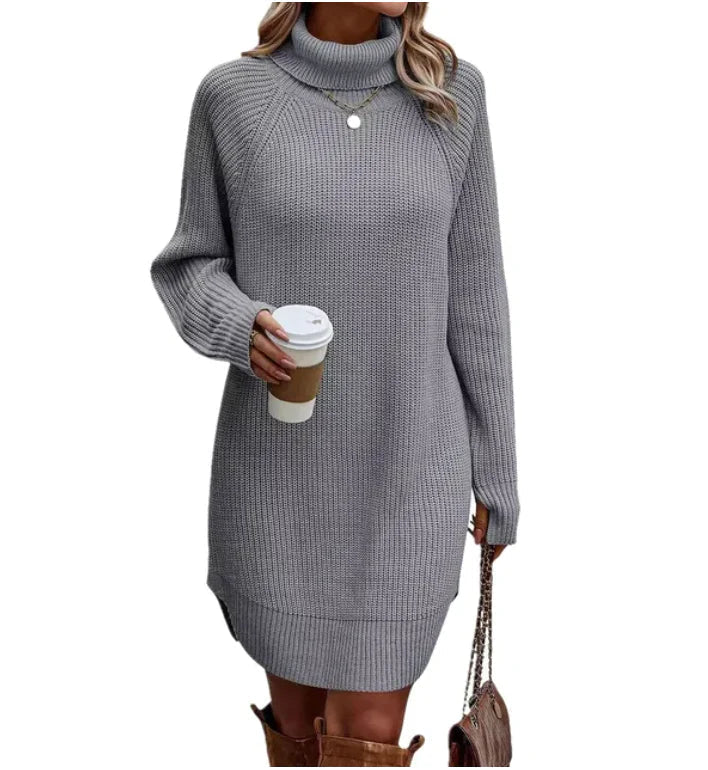 Soft Women's Sweatshirt Dress with Collar