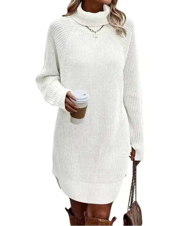 Soft Women's Sweatshirt Dress with Collar