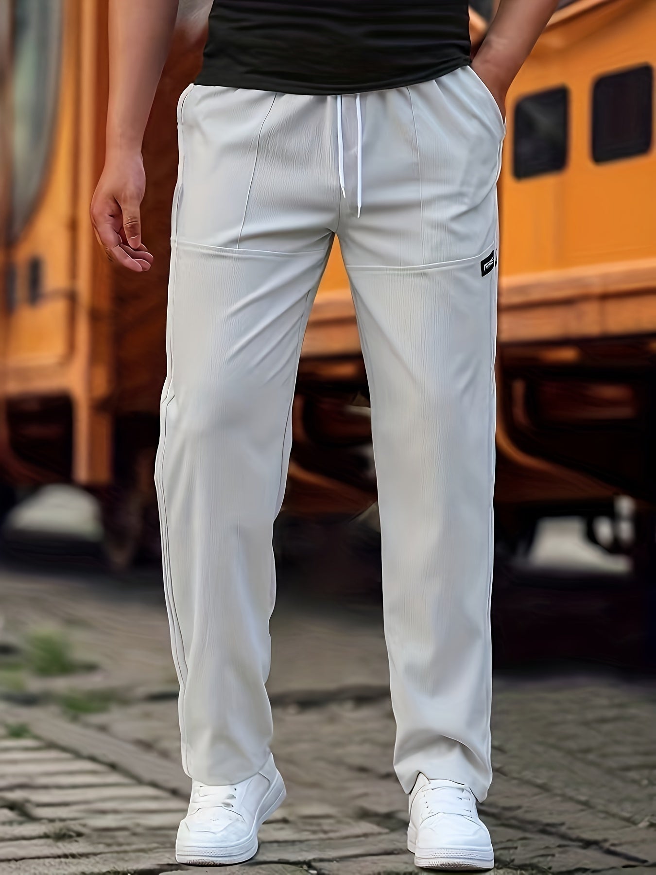 Men's Slim Joggers Stretch Drawstring