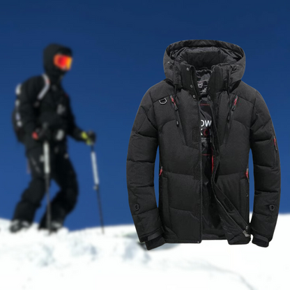 Men's Warm Hooded Snowproof Down Jacket