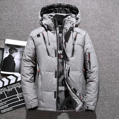 Warm Men's Winter Jacket Hooded Down Coat