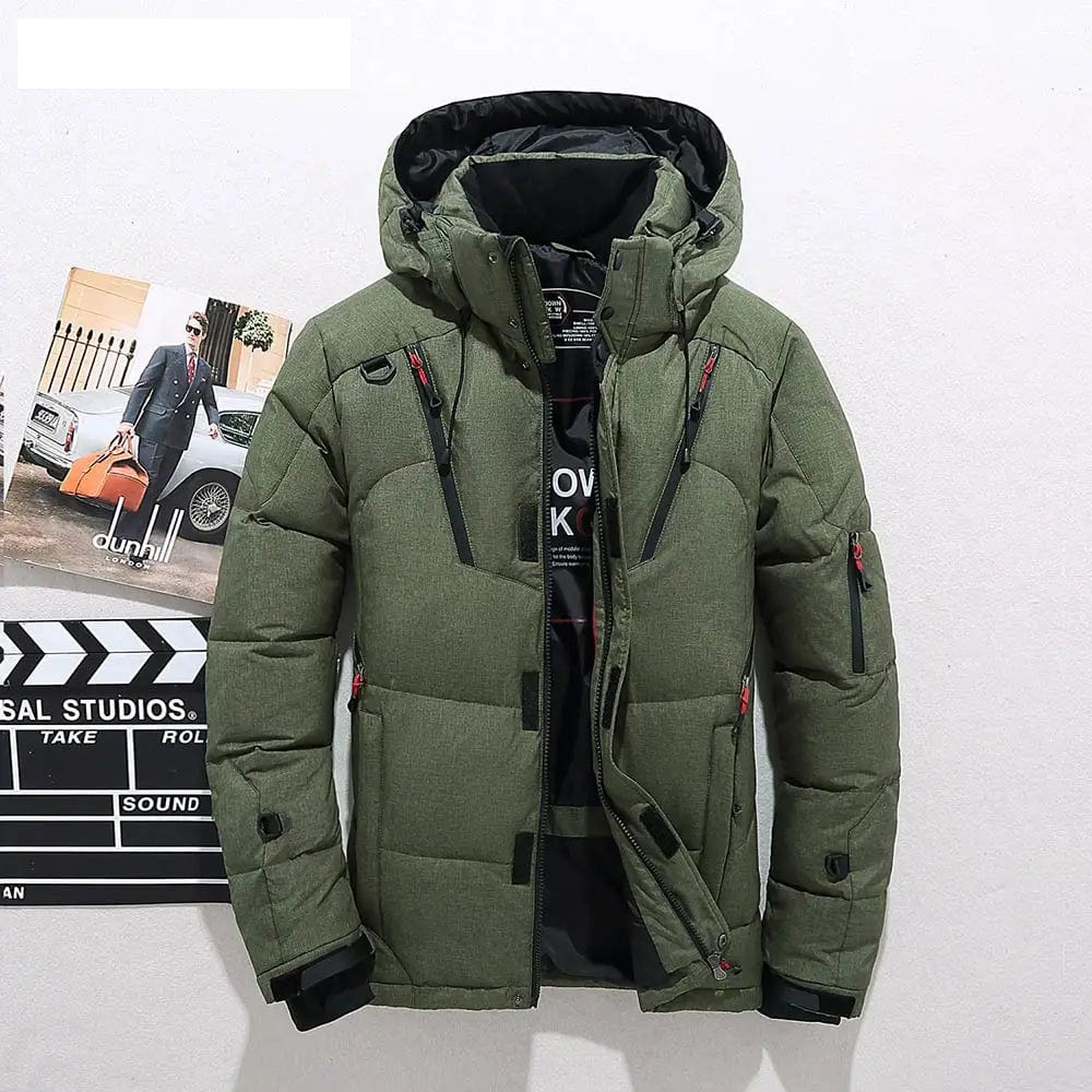 Warm Men's Winter Jacket Hooded Down Coat
