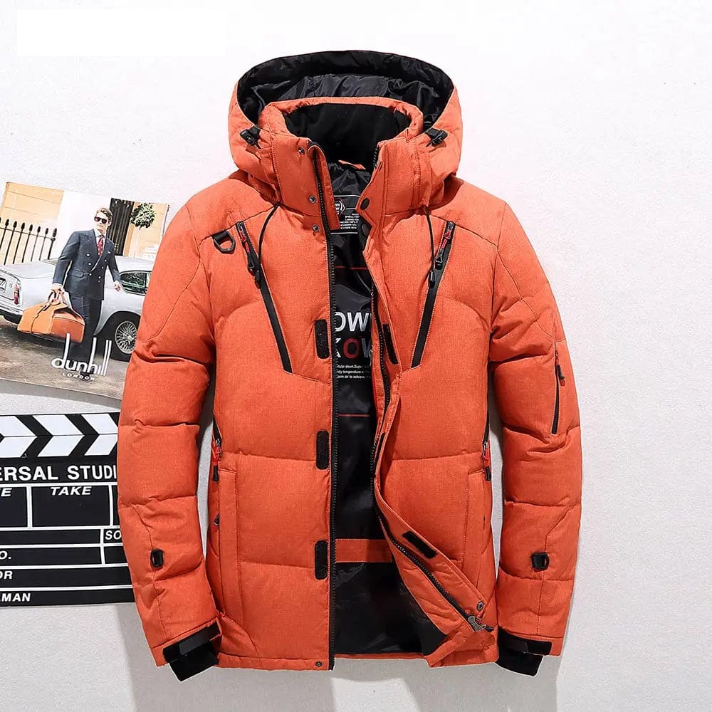 Warme Herren Winterjacke Kapuzen Daunenmantel - IdealeKleiden