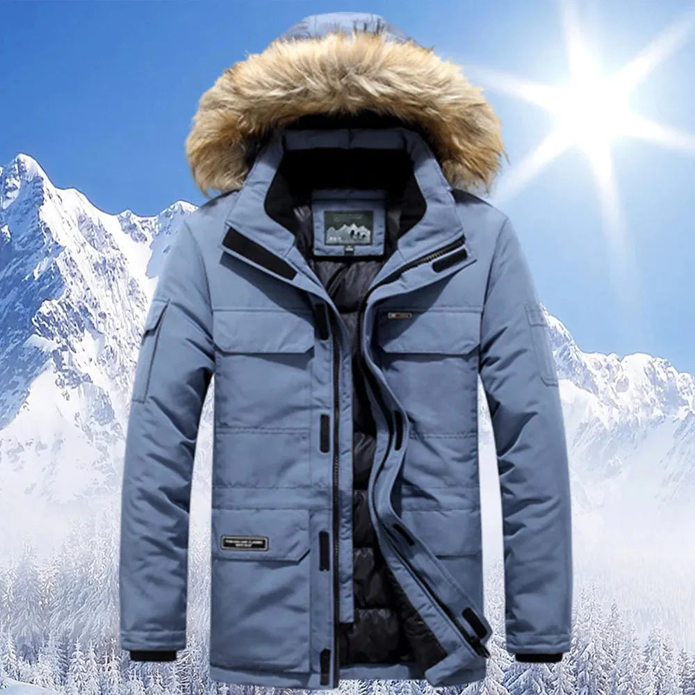 Men's Warm Winter Jacket with Hood