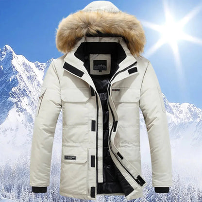 Men's Warm Winter Jacket with Hood