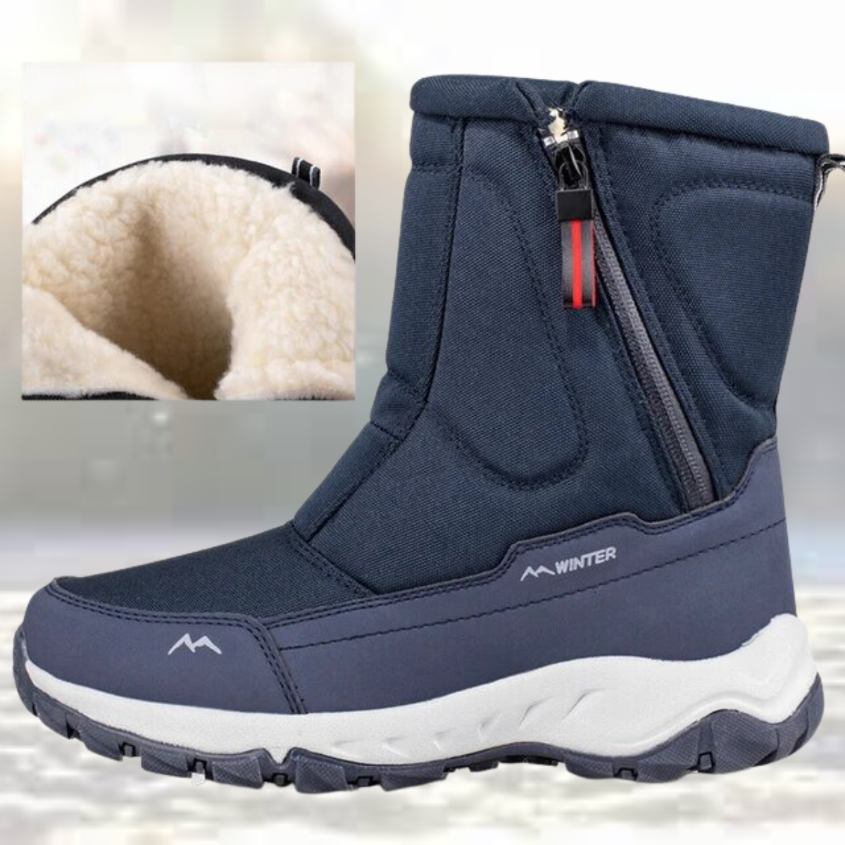 Men's Warm Lined Non-Slip Winter Snow Boots