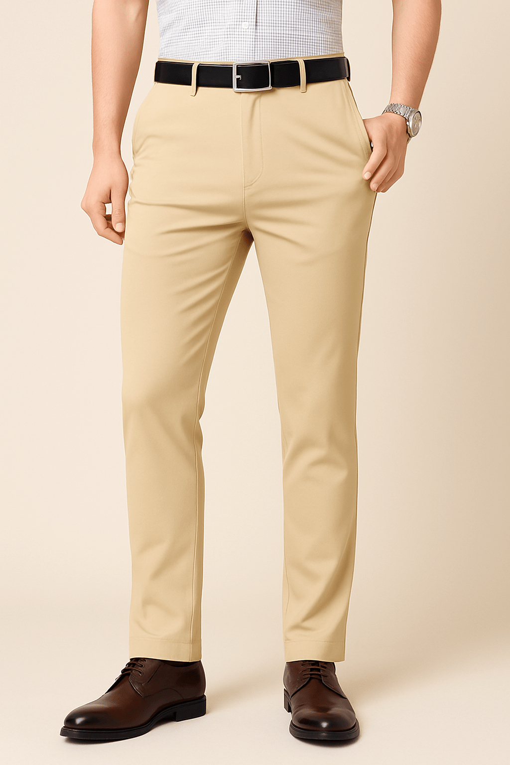 Herren Anzughose Slim Fit Elastisch