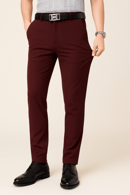 Herren Anzughose Slim Fit Elastisch