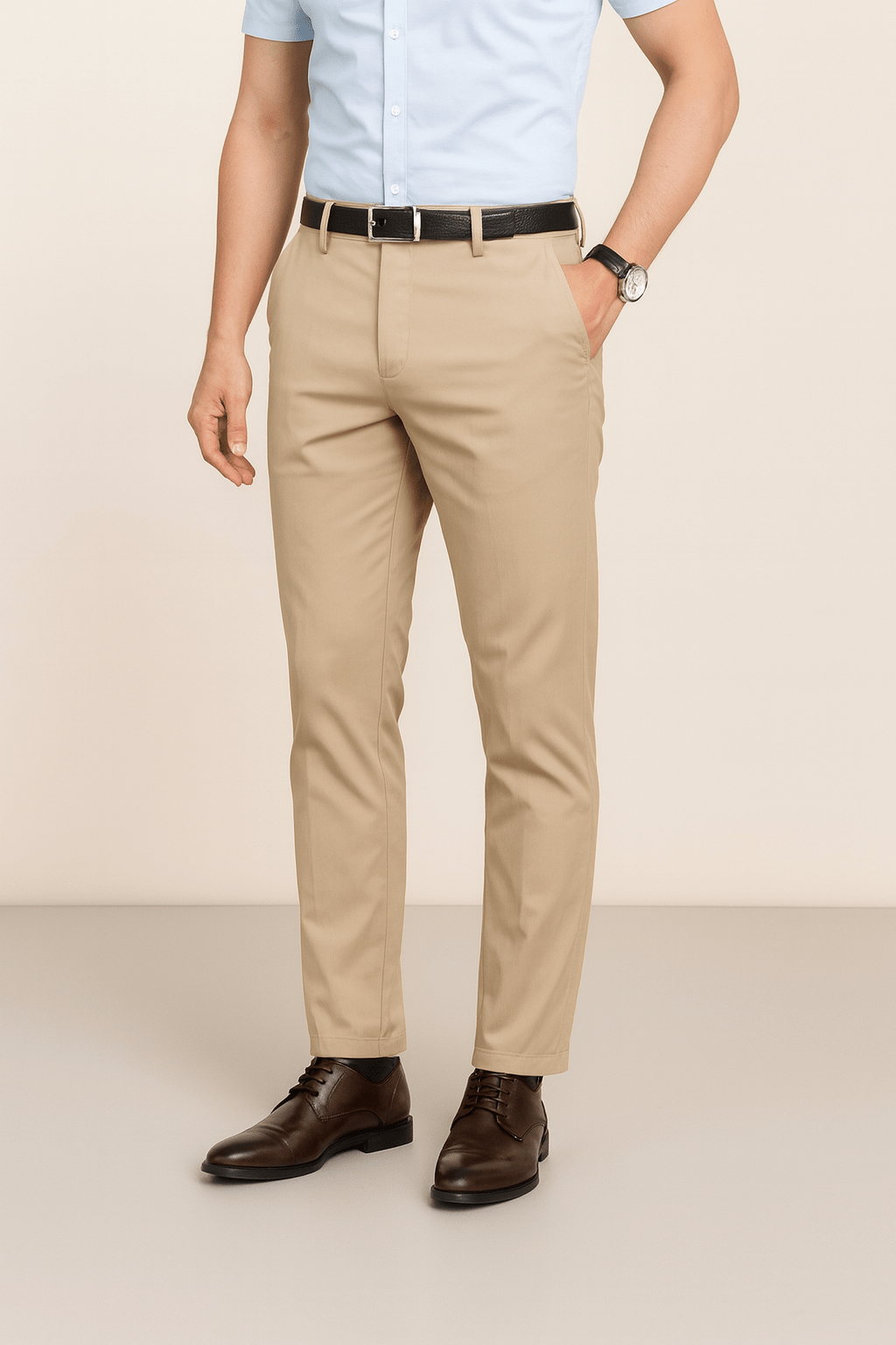 Herren Anzughose Slim Fit Elastisch