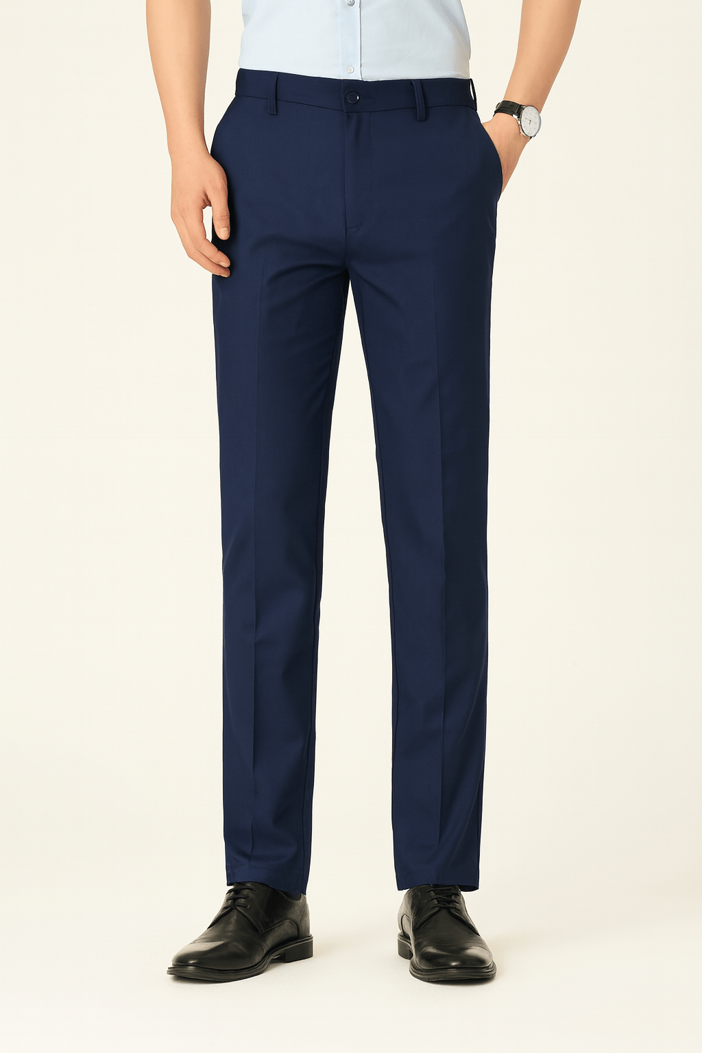 Herren Anzughose Slim Fit Elastisch