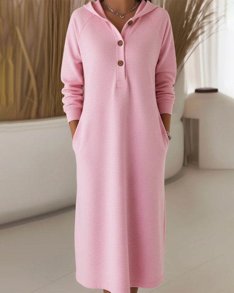 Hooded Dress Casual Loose Fashion