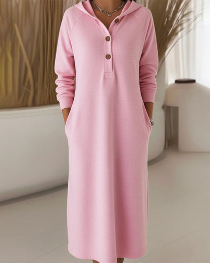 Hooded Dress Casual Loose Fashion