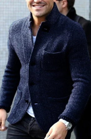 Men's Casual Jacket Modern Button-Down Design
