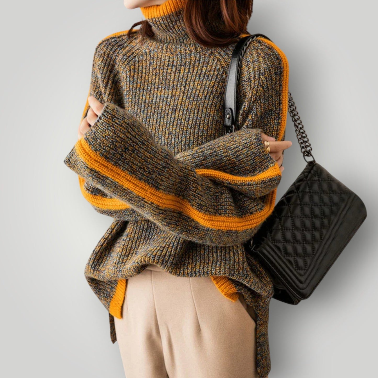 Women's Knitted Jumper Norwegian Pattern Warm