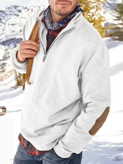 Herren Weste Dicke Pulloverjacke Halbzipper