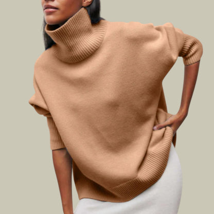 Comfortable Women's Loose-Fit Turtleneck Sweater