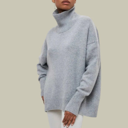 Comfortable Women's Loose-Fit Turtleneck Sweater