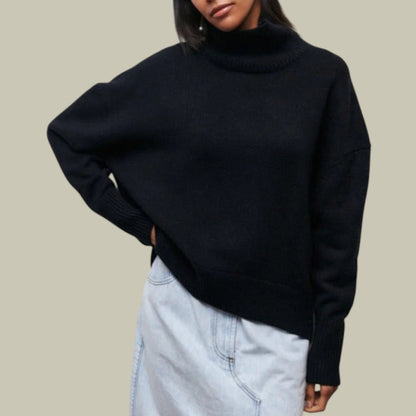 Comfortable Women's Loose-Fit Turtleneck Sweater