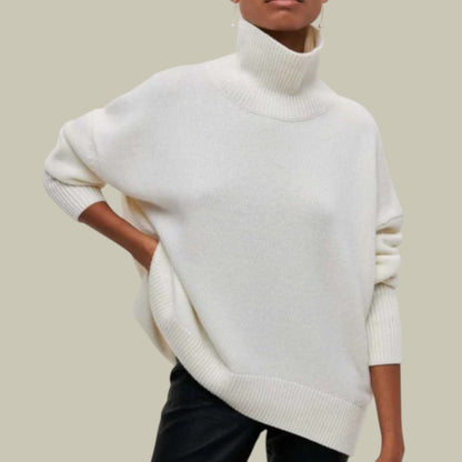 Comfortable Women's Loose-Fit Turtleneck Sweater