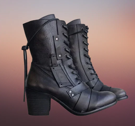 Great Biker Boots Thick Sole Retro Style