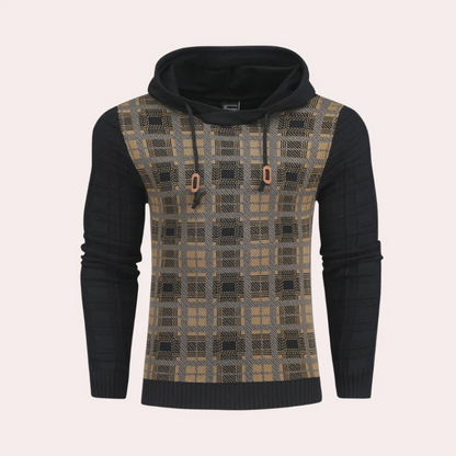 Men's Plaid Hoodie Sporty