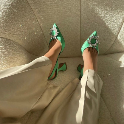 Elegant High Heels with Crystals for Women