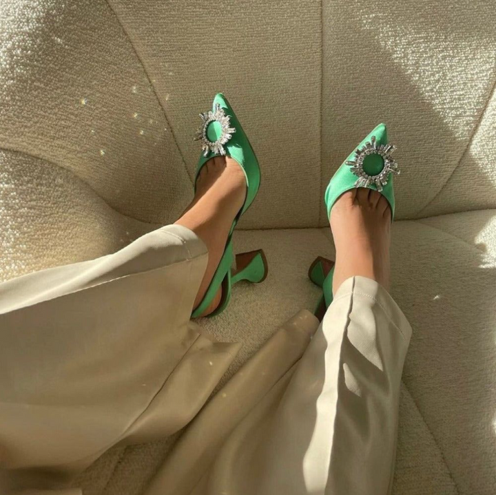 Elegant High Heels with Crystals for Women