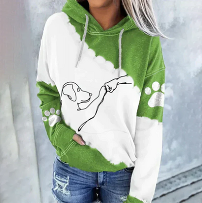 Women's Funny Dog Print Hoodie