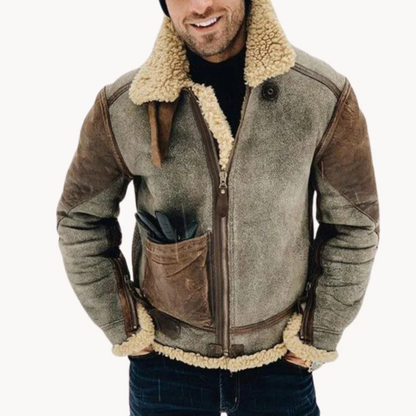 Herrenjacke Robust Elegant Lederlook - IdealeKleiden