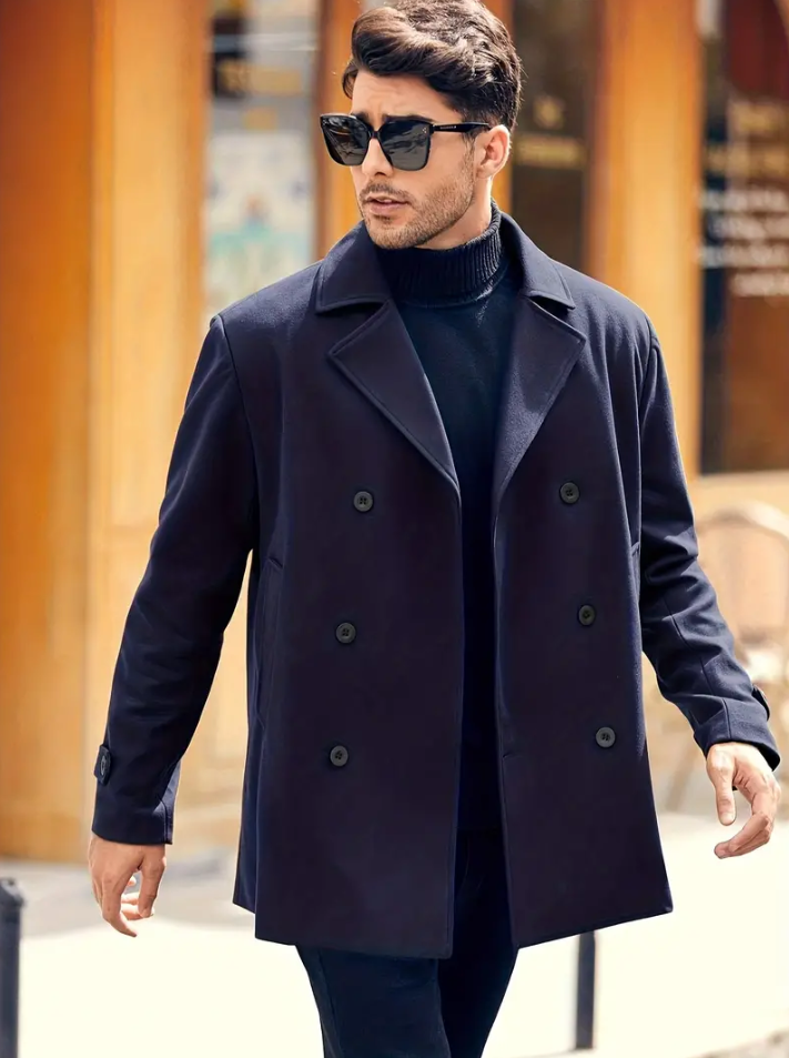 Men's Trench Coat Elegant Classic Design