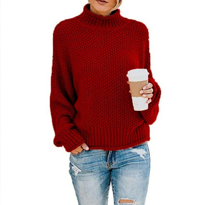 Leyna – Weich Rollkragen Pullover Damen