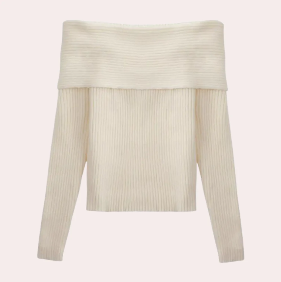Women's Off-Shoulder Sweater Elegant Design