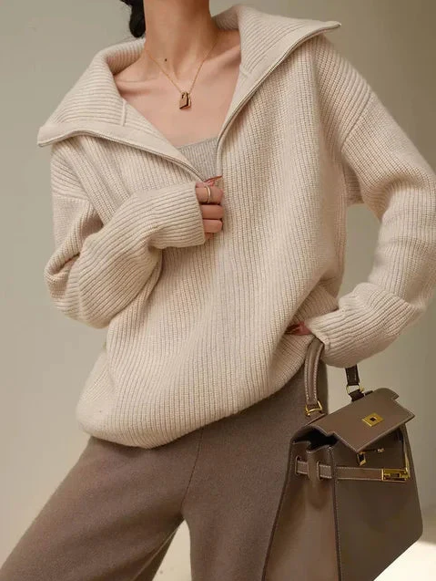 Women's Warm Turtleneck with Zipper