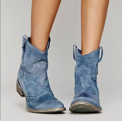 Stylish Women's Ankle Boots Cowboy Look