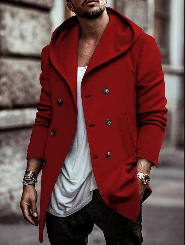 Men's Warm Hooded Long Sleeve Parka