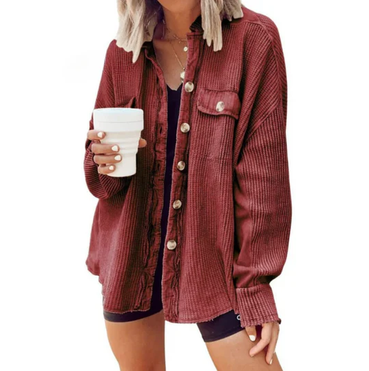 Classic Corduroy Jacket with Hood Cotton