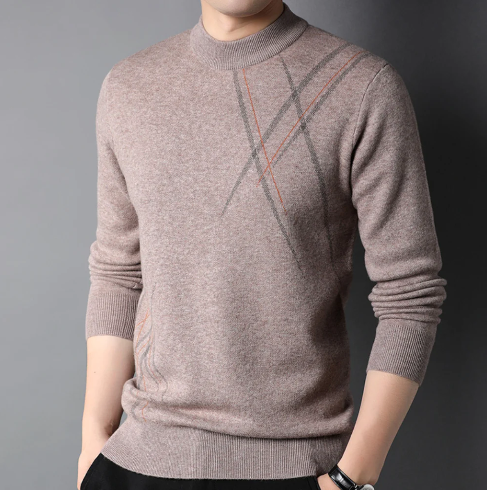 Stylish Men's Crew Neck Pullover