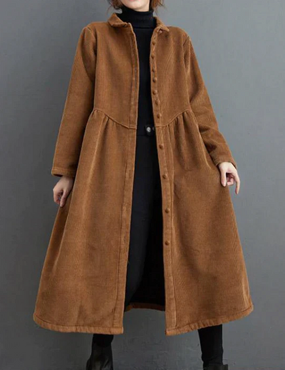 Zoëla - Damenmantel Lang Warm Winter - IdealeKleiden