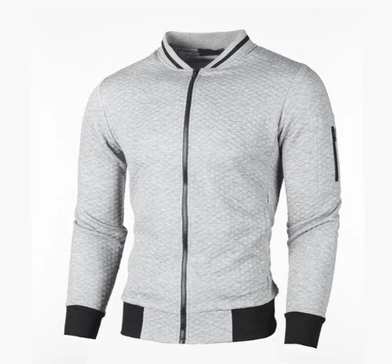 Men's Sweatshirt Zip Stand-up Collar