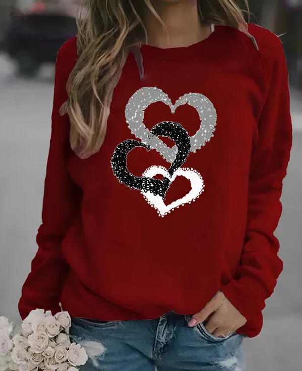 Christmas Sweatshirt Cozy Wintery Red