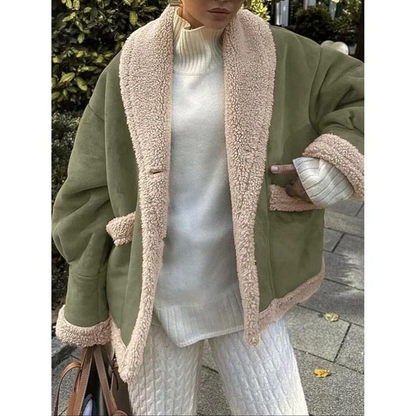 Damen Wintermantel mit Kragen Modern Schwarz