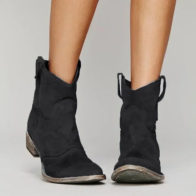 Stylish Women's Ankle Boots Cowboy Look